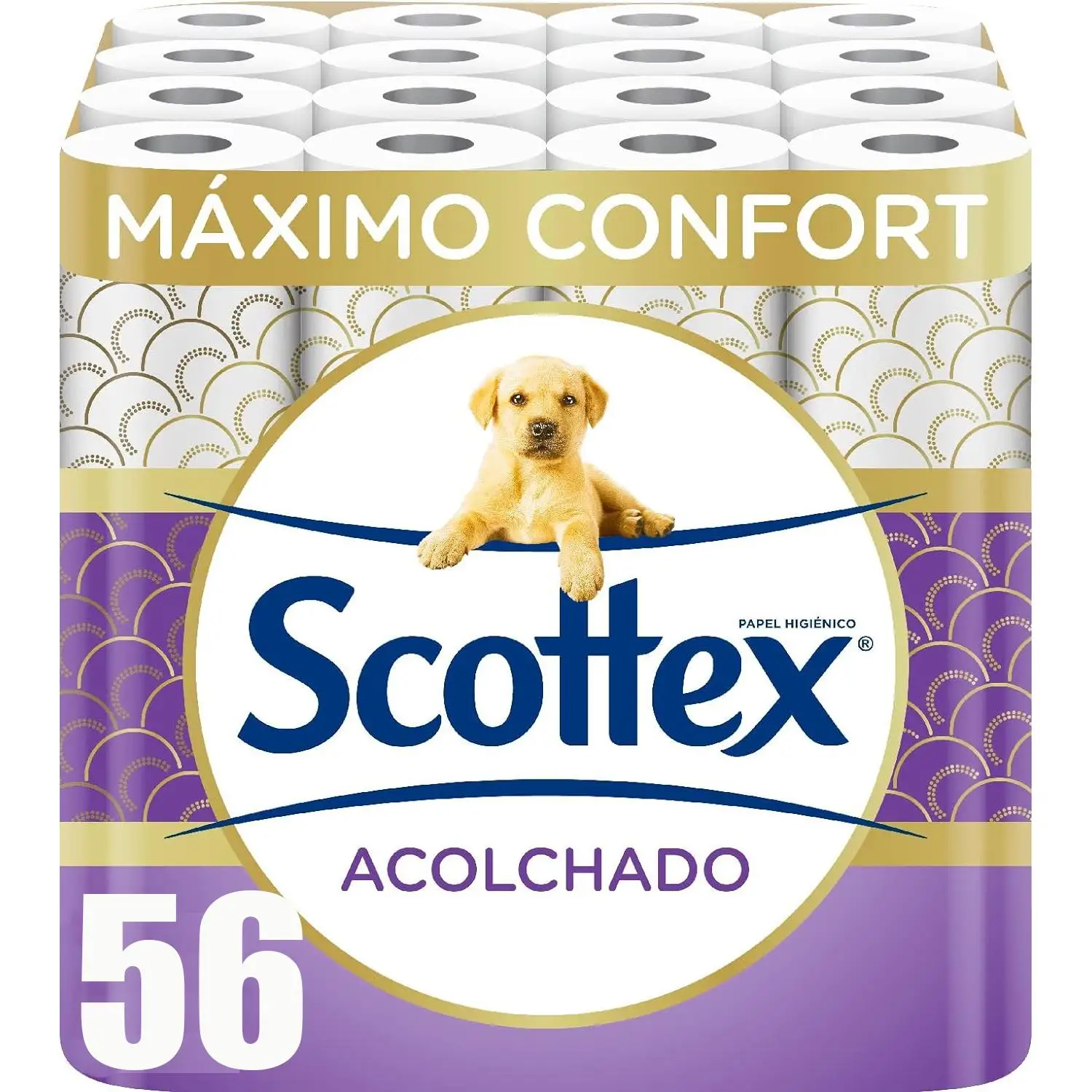Carta igienica Scottex 8 rotoli (7 PACK) imbottiti 56 rotoli in totale con 3 strati di comfort e morbidezza