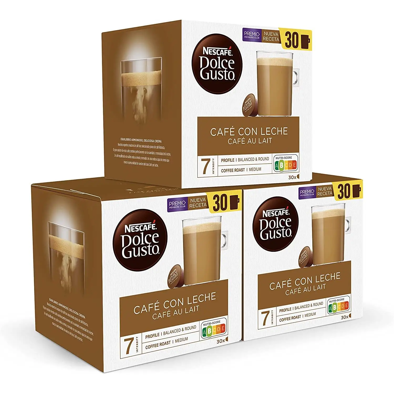 Dolce Gusto NESCAFÉ Coffee With Milk-Pack 90 capsules (3 x 30ud)