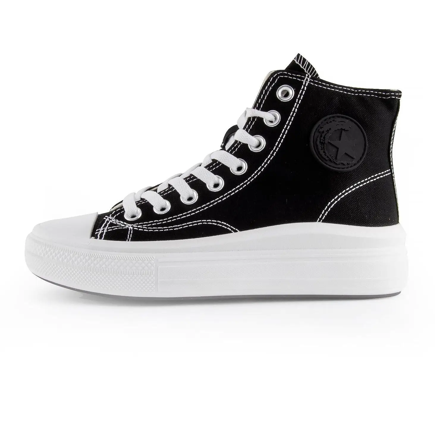 ANDY-Z High-top Canvas Shoes zipper detail