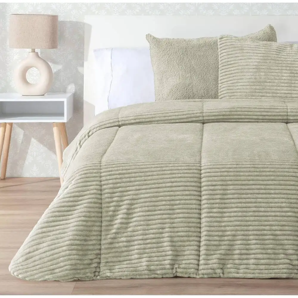 MANTEROL Piumino Trapuntato Nuove Linee Melange Strisce di Erica