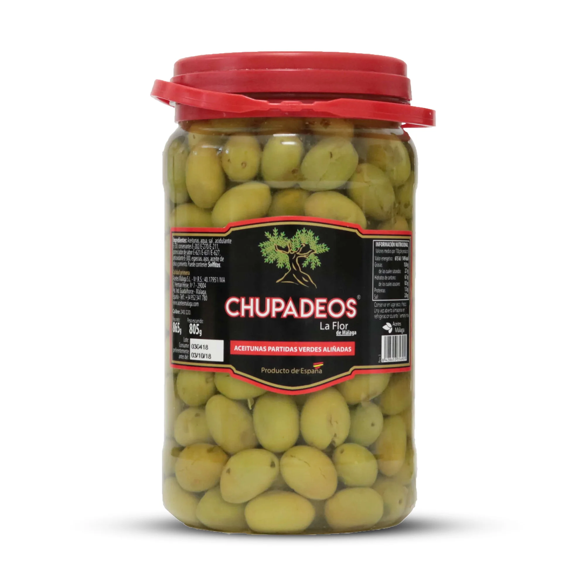 Pack 2kg Aceitunas Verdial Chupadeos