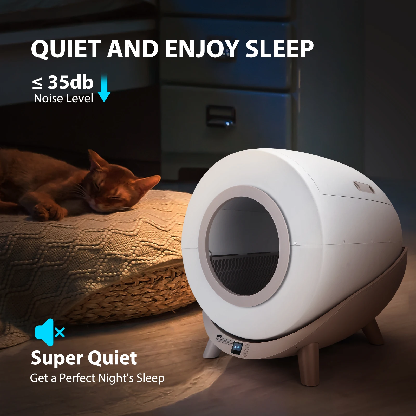 Nobleza Arenero Autolimpiable Inteligente para Gatos con App