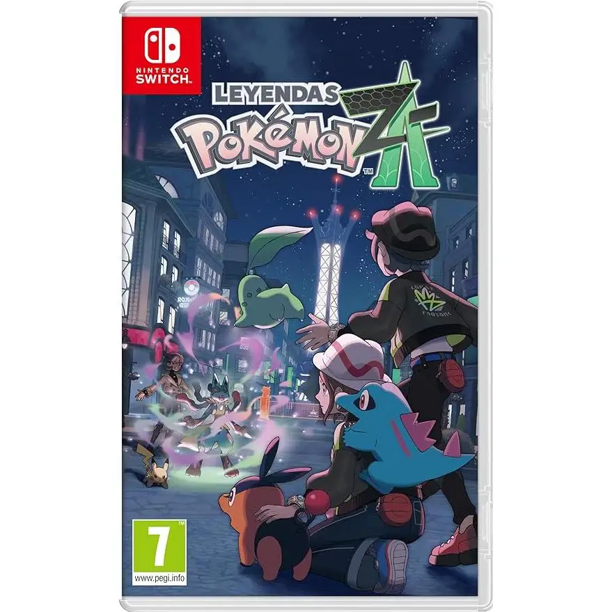 Legends Pokemon: Z-A Nintendo Switch - A dynamic action RPG featuring Chikorita, Tepig, and Totodile, with new gameplay mechanics and exclusive figures for Nintendo Switch games. Explore Luminalia, battle wild Pokémon, and mega-evolve your team!