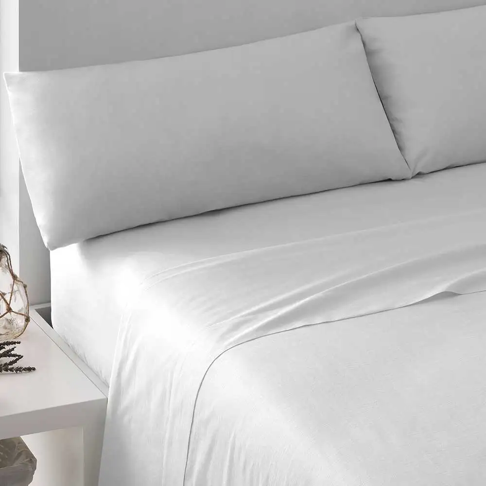 Tramas+ Juego de Sábanas Lisas 100% Algodón Suave y Resistente