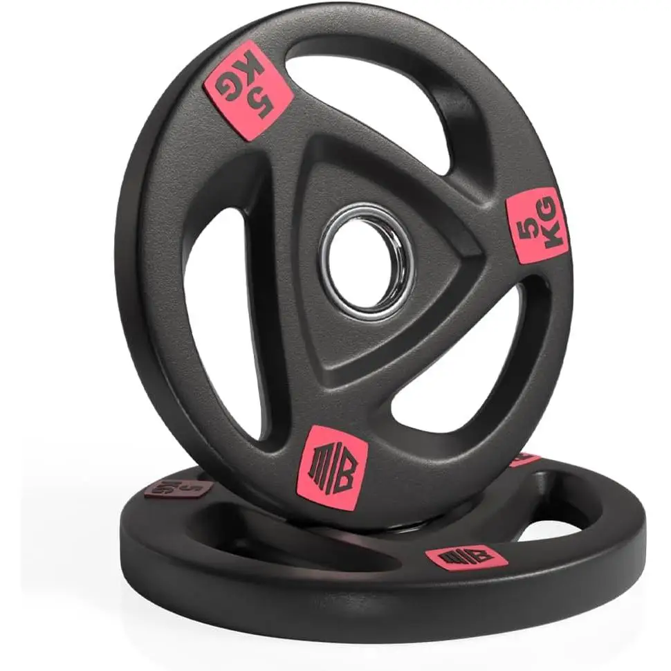Juego De 2 Discos Para Mancuernas 30mm: Hierro Fundido Con Revestimiento De Goma (5kg A 15kg) Calidad Gimnasio