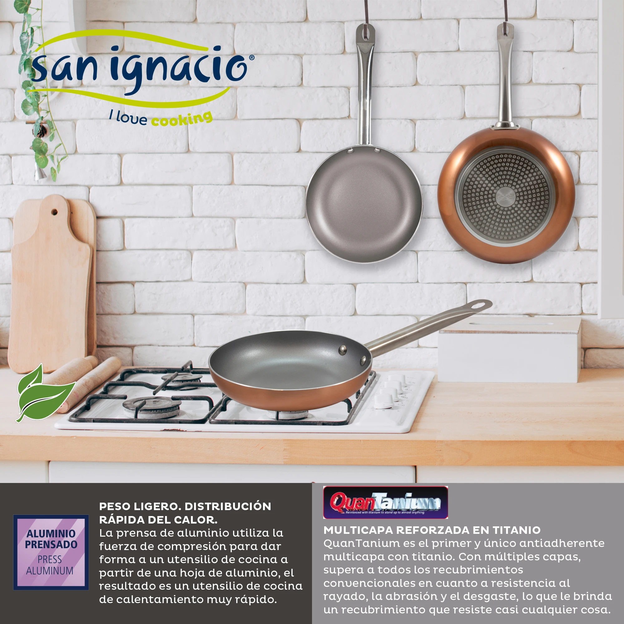 San Ignacio - Set 5 padelle 18/20/24/28cm Alluminio