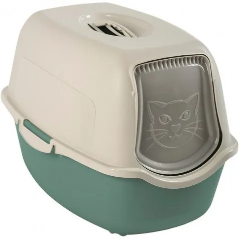 Rotho My Pet Bailey Eco Toilet Arenero para Gatos Verde y Blanco