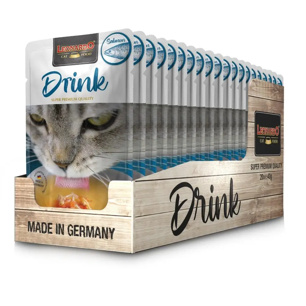 Pack 20X40 Gr - Leonardo Drink. Sopa Para Gatos - Alimento c