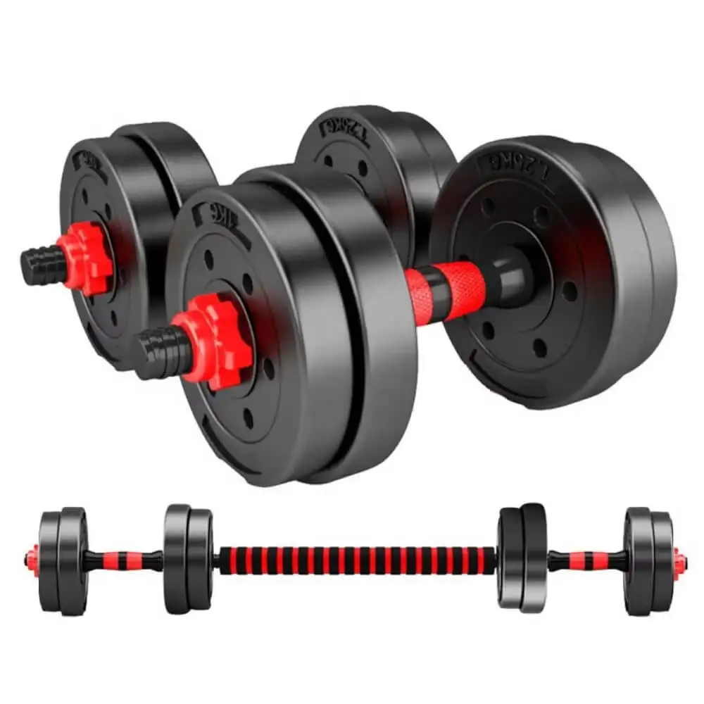 3 in 1 multifunctional adjustable dumbbell set, adjustable with optional handle, straight bar, for push-ups, 40 kg, 50kg, home gym weights for men