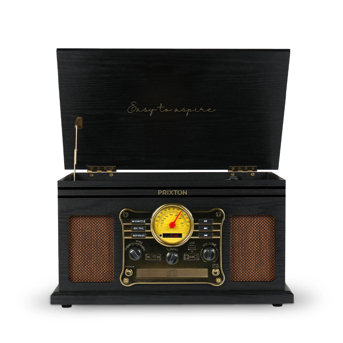 Tocadiscos Bluetooth Century  Reproductor y convertidor de CD y Casetes  PRIXTON