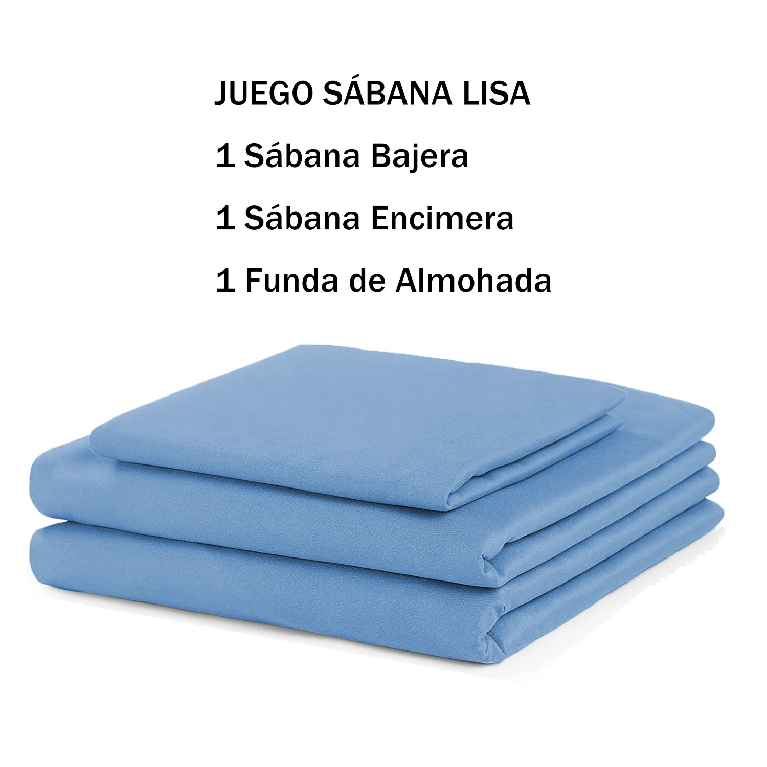 GREATOYAR Juego de Sábanas, Set de Sabanas con 3 Piezas, Sábana Bajera Ajustable, Sábana Encimera y Funda de Almohada Larga, 3 Piezas, 100% Poliéster, para Cama 90x190cm, para Cama 90x200cm, Azul - Imagen 4
