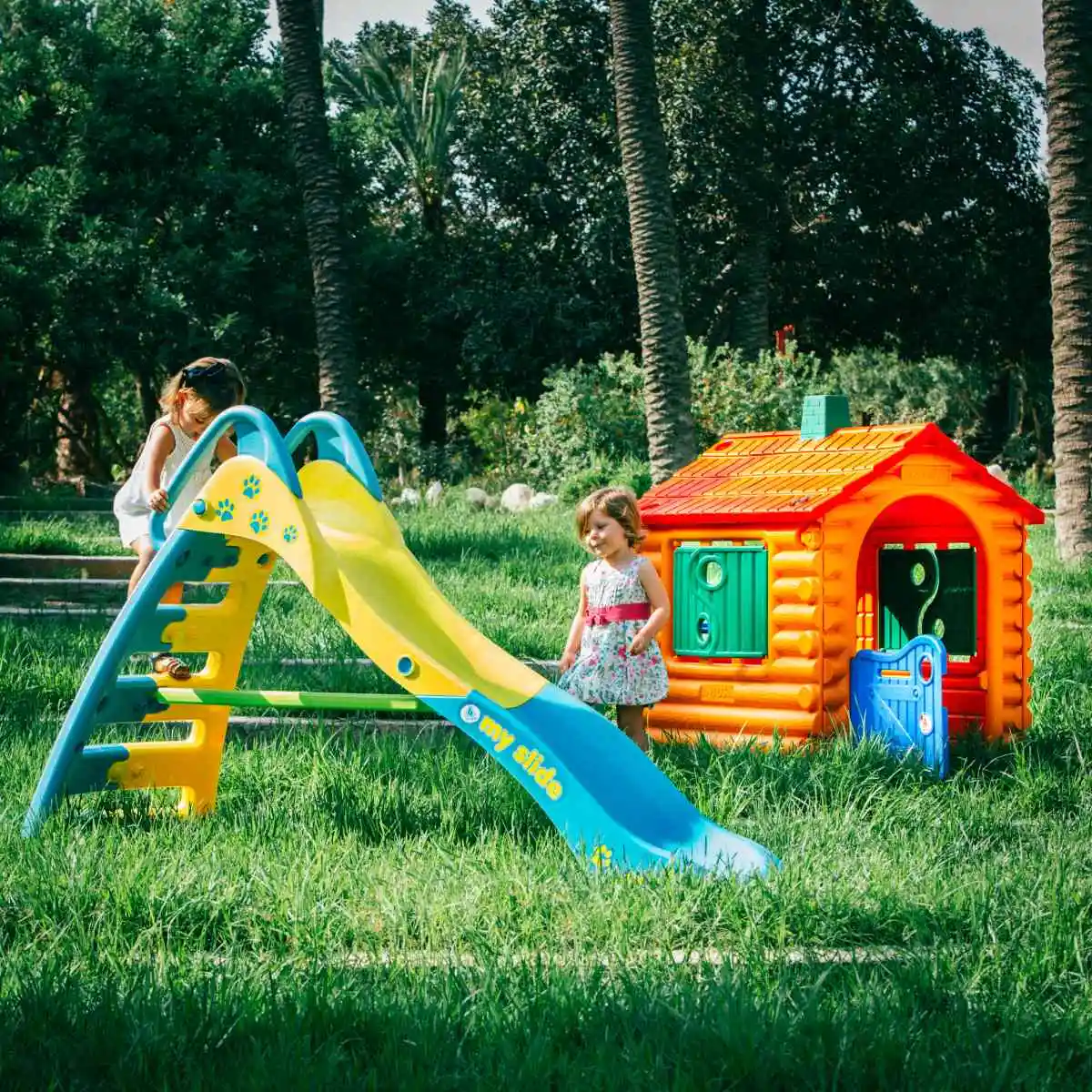 Tobogán Acuático Feber Slide Plus – Con Conexión Para Manguera, Escaleras Antideslizantes, Fácil Montaje, Para Niños De 2 A 7 Años