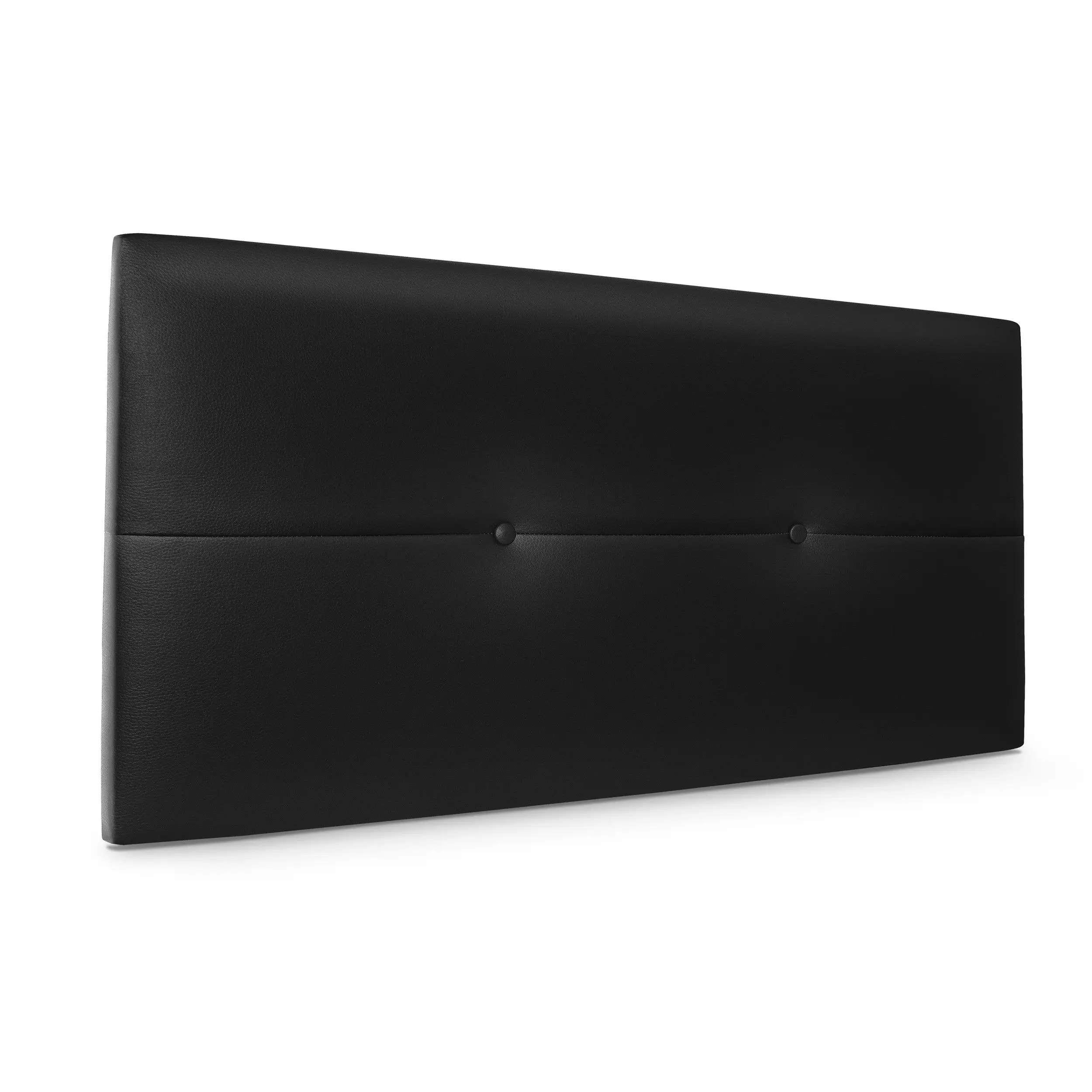 DHOME Cabecero de Polipiel o Tela AQUALINE Pro cabeceros Cabezal tapizado Cama Lujo (Negro Polipiel)