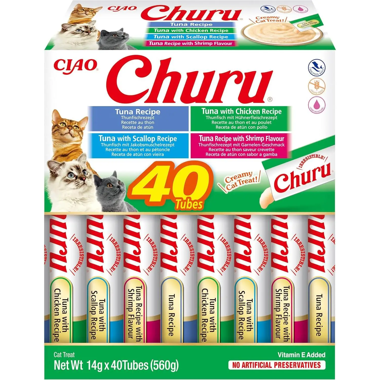 INABA Churu Box - Premios para Gatos - Snacks Saludables a B