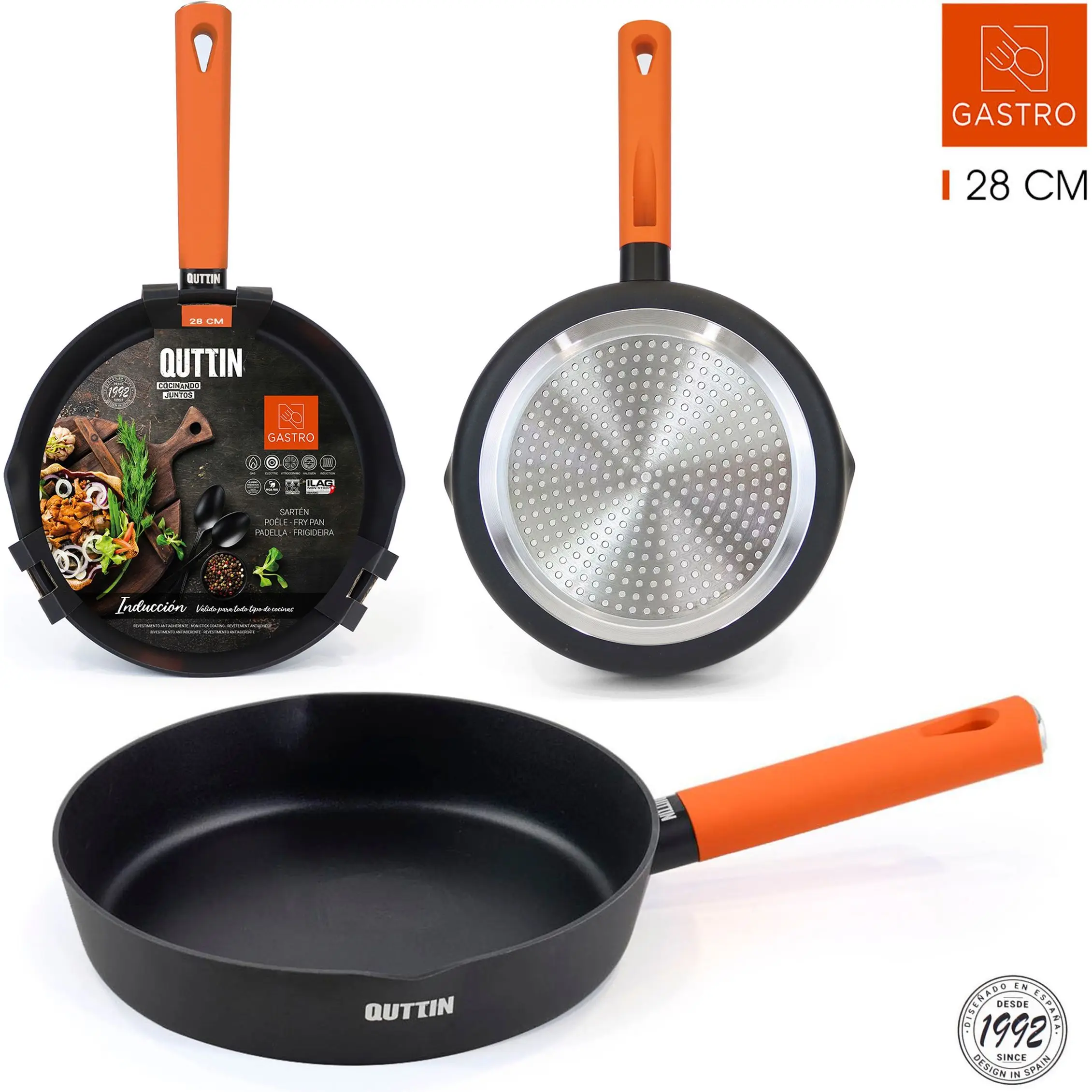 Quttin | Sartén de Inducción 26 cm Ideal para Cocina de Inducción