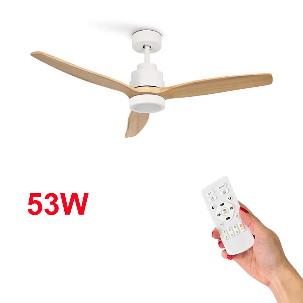 Ventilatore A Soffitto Con Luce LED Dimmerabile 40cm - 45W Silenzioso Con Telecomando E 6 Velocità - Bianco Per Camera E Soggiorno