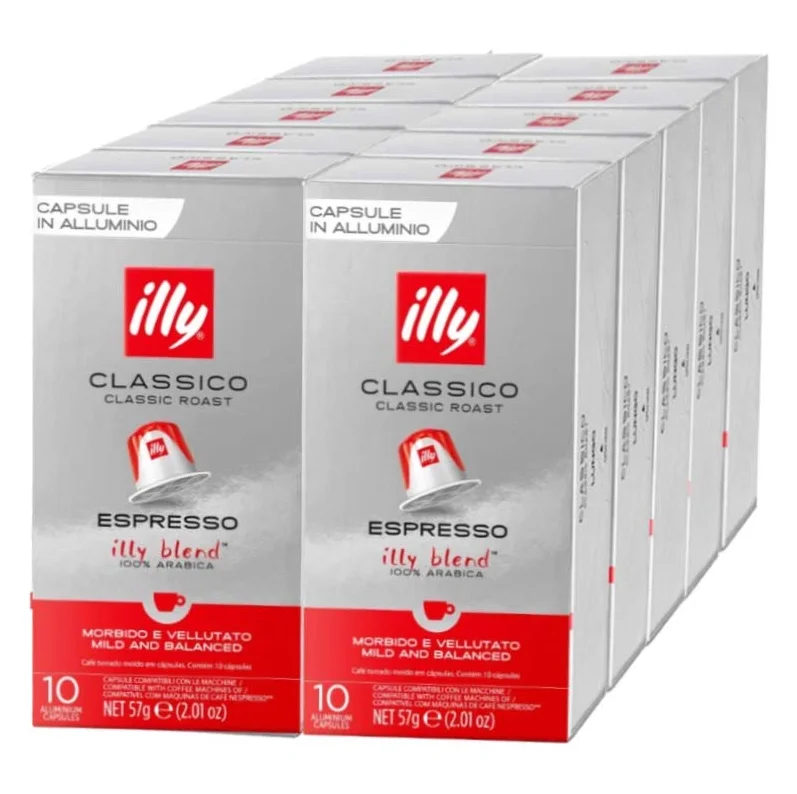 Master Classico Illy 100 cápsulas compatibles con Nespresso