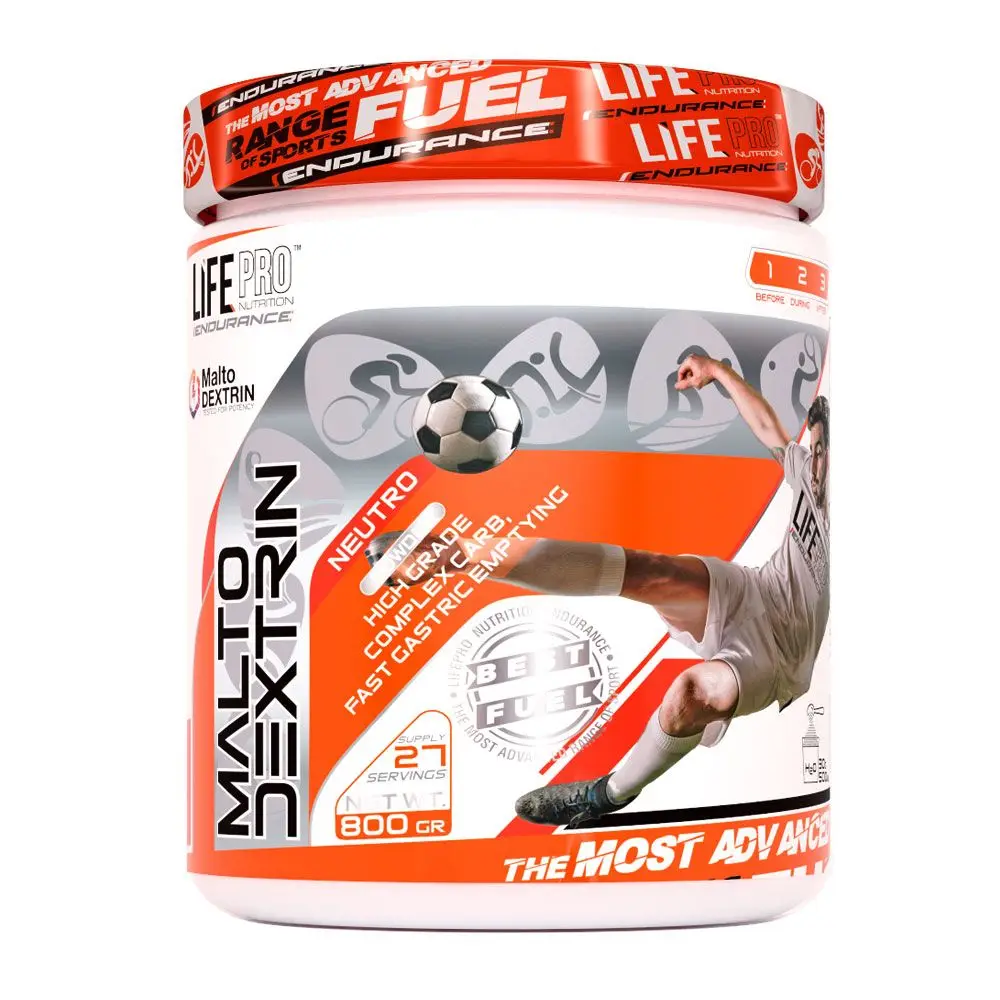 LIFE PRO ENDURANCE MALTO DEXTRIN 800G - Carbohidratos de Liberación Rápida - Sin Molestias Estomacales - Energía Inmediata