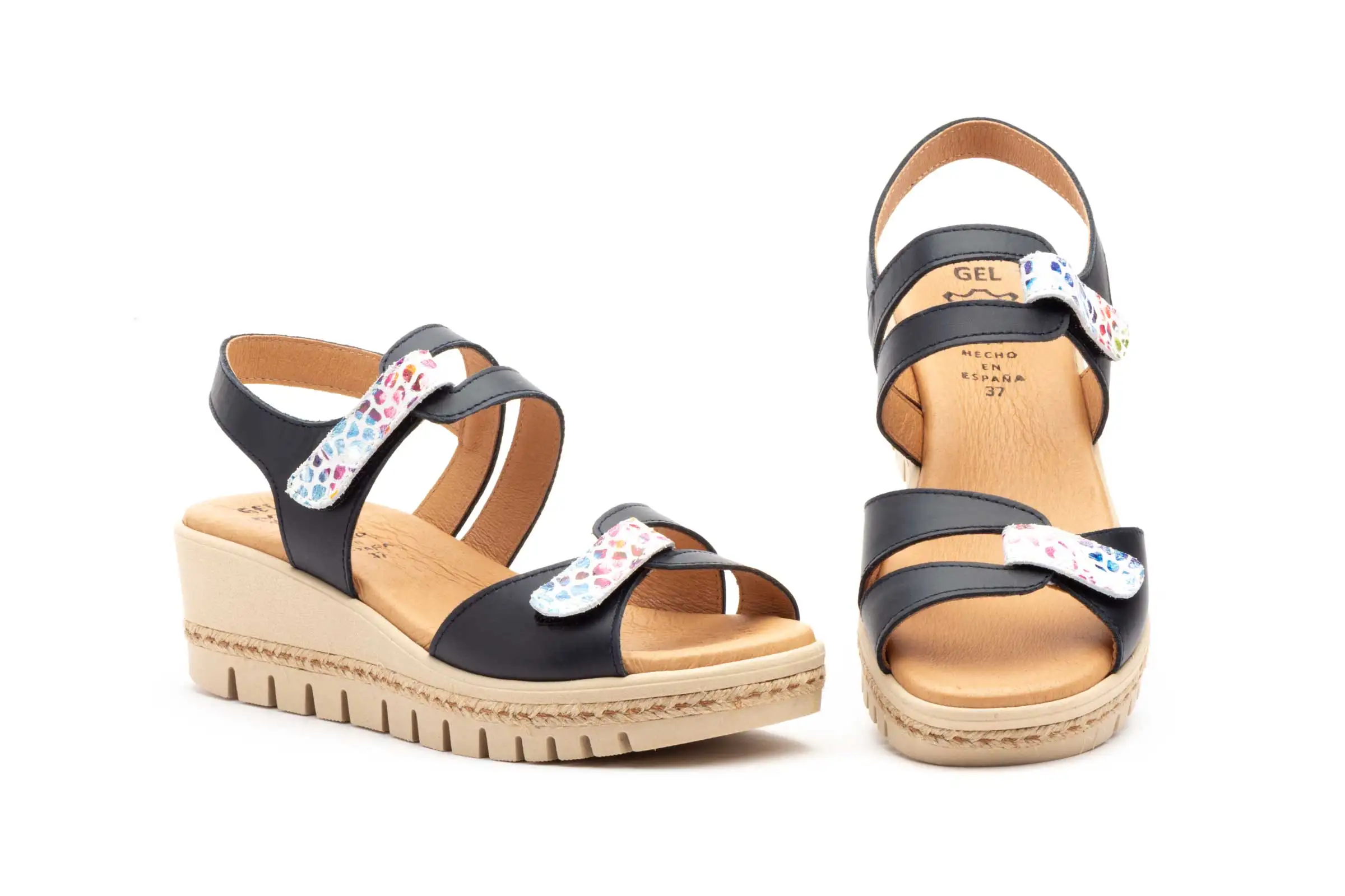 PlatiNum wedge sandals wearing view