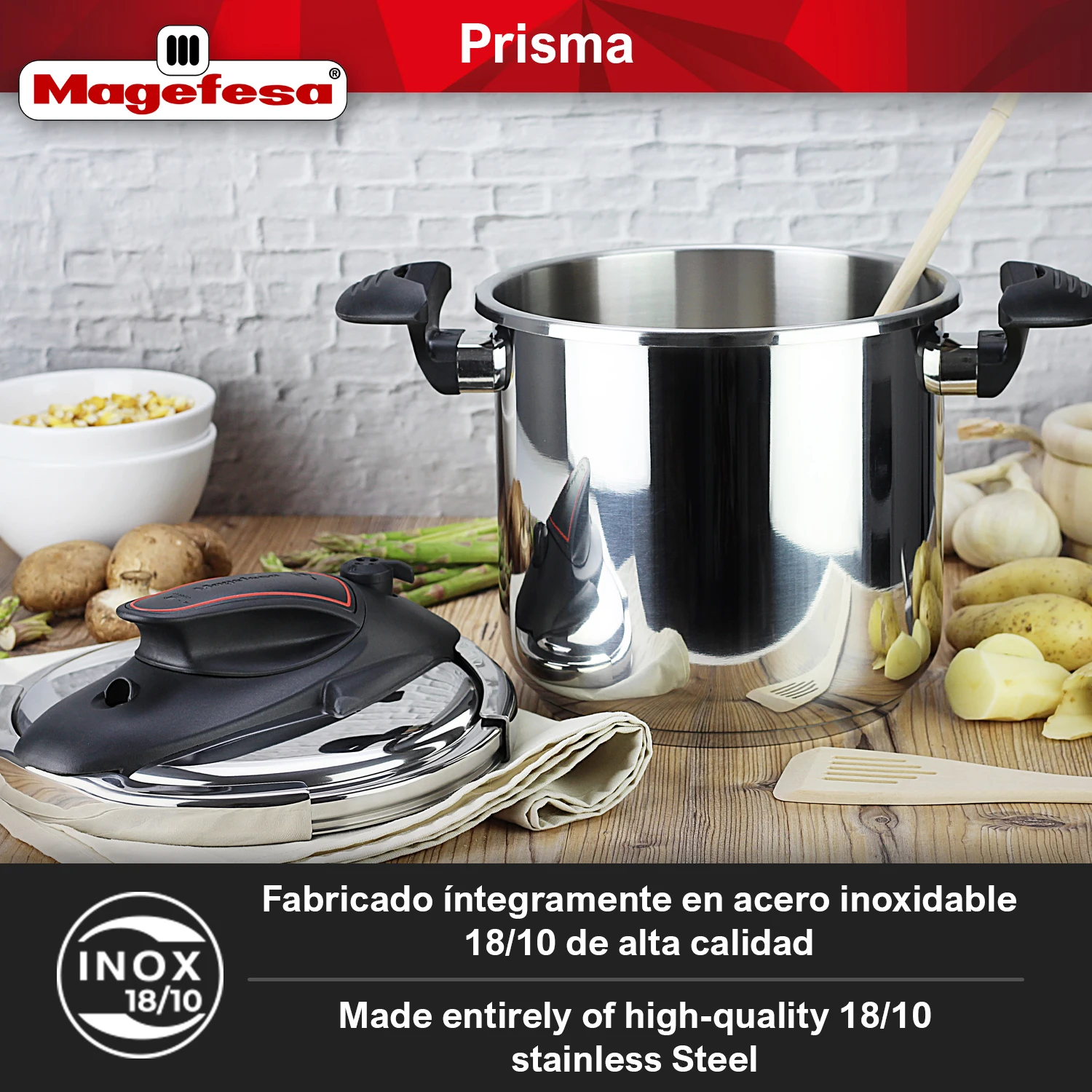 Pentola A Pressione Magefesa Dynamic 6L - Acciaio Inox 18/10, Per Induzione - Foto 2