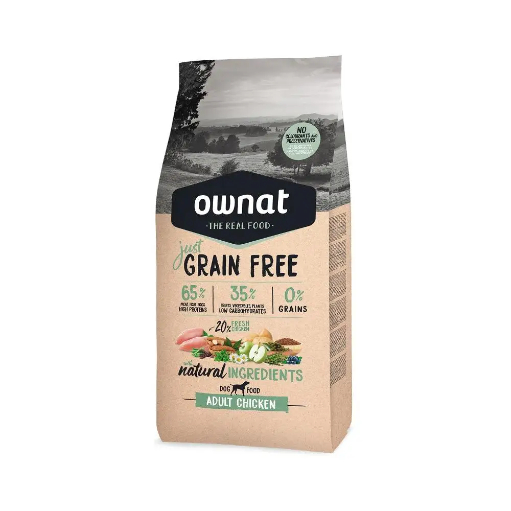 Ownat grain free adult chicken para perros 3kg