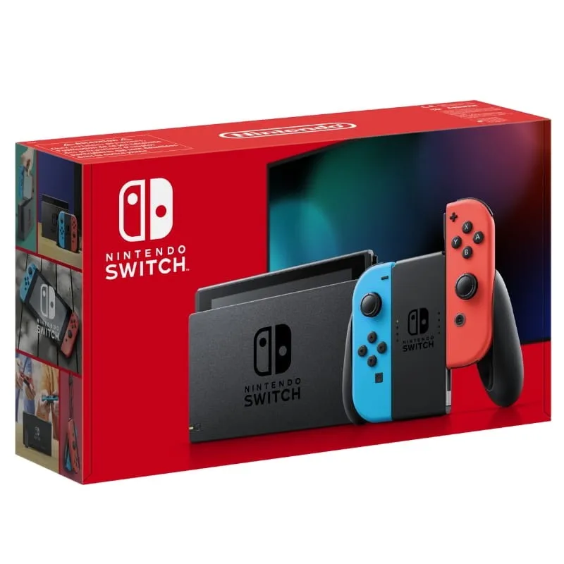 Nintendo Switch Consola + 2 Joy-Con | Pantalla 6.2" Táctil, 32GB Expandible, 3 Modos de Juego, WiFi, Hasta 9h de Autonomía VERSION EUROPEA, GARANTIA NINTENDO ESPAÑA