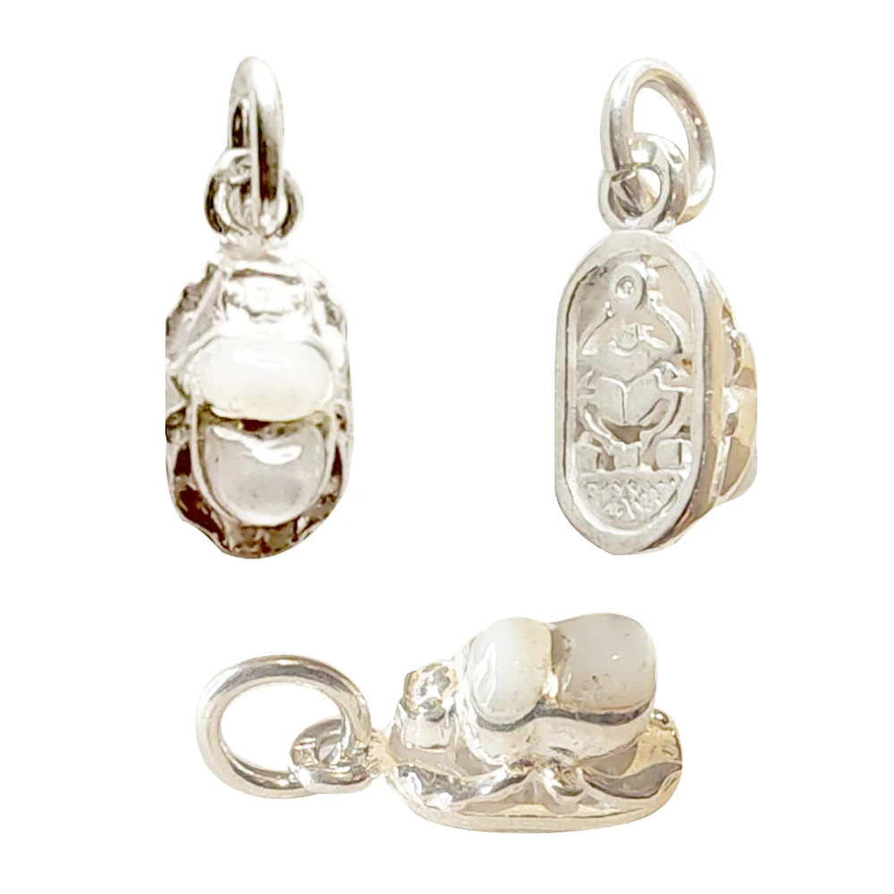 Horus Artesanía de Egipto Colgante del escarabajo egipcio de plata con  nácar 20*10 mm - AliExpress, image size:1000x1000