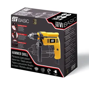 ORION91oficial® - Taladro Percutor 500W, Reversible Velocidad Variable, Uso Doméstico - SpazioLuzio