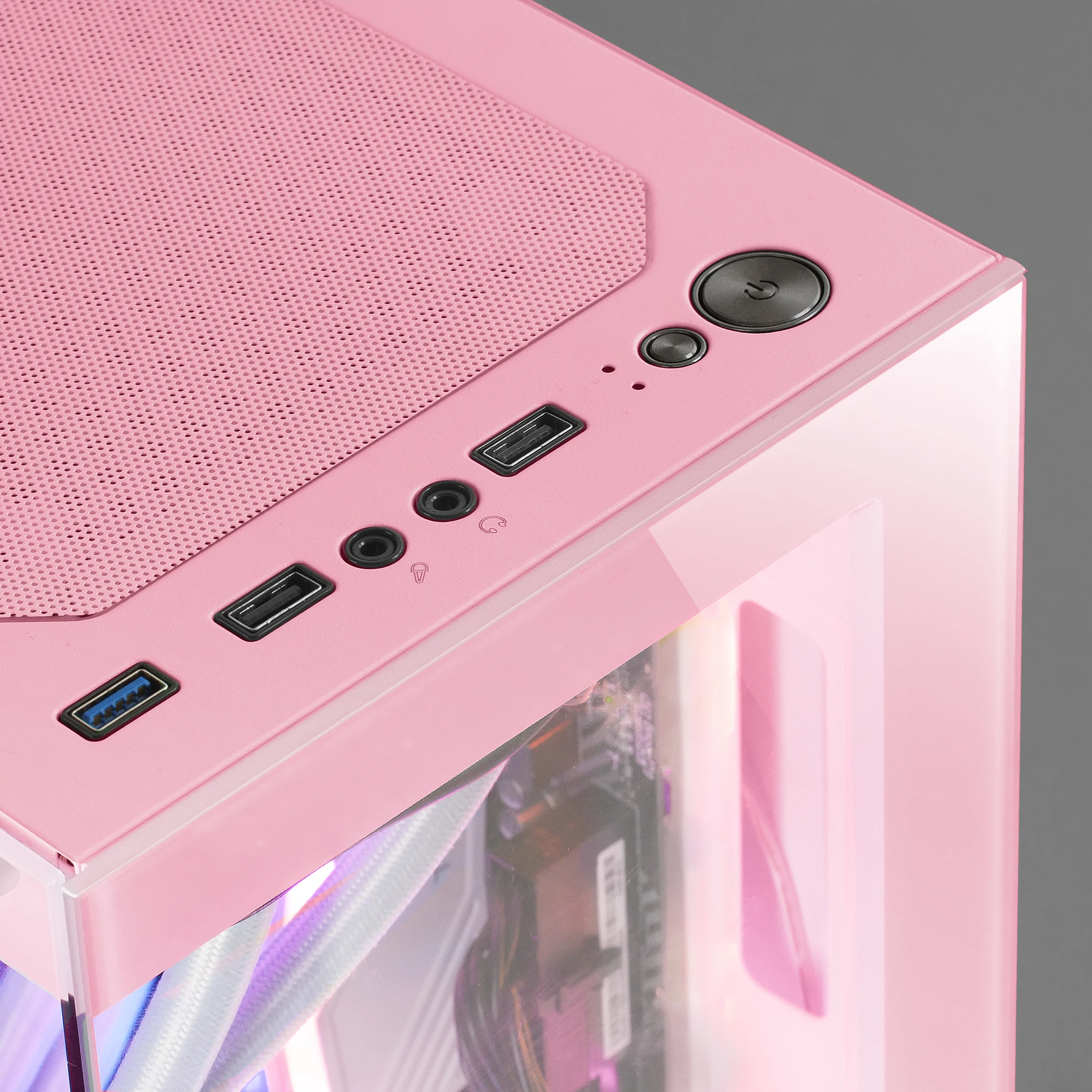 Mars Gaming MC-SE, Caja PC Micro-ATX, Panel Frontal y Lateral de Cristal Sin Marco, Diseño Inferior con Tecnología AirTech Mesh, Minitorre Gaming Doble Cámara, Soporte Refrigeración Líquida, Minitorre PC Negra, Rosa o Blanca - Imagen 6