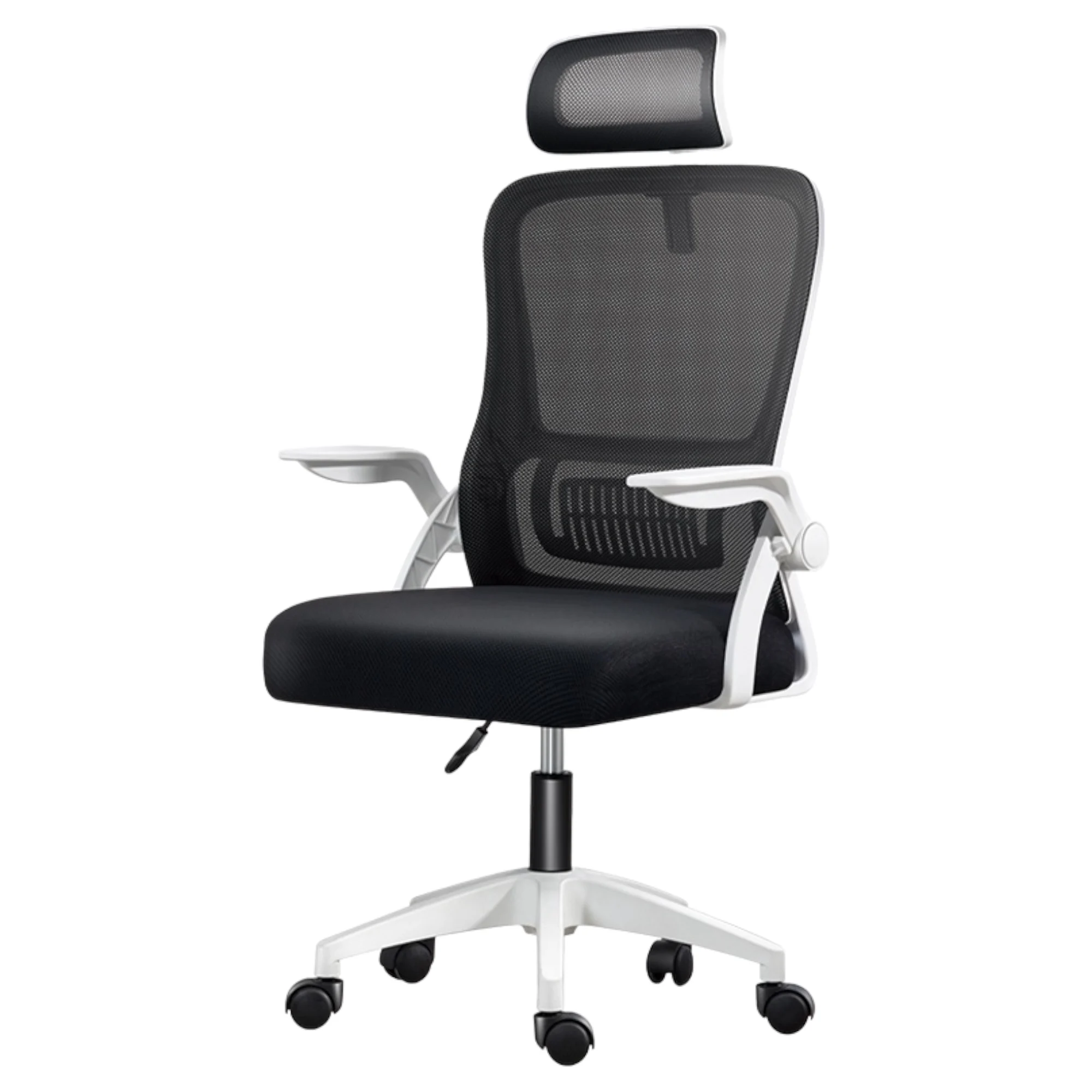 Office chair, for gaming, ergonomic desk with headrest, adjustable and with lumbar support breathable mesh backrest 90 flip armrests ° 360 swivel ° (sf168-001 6190)