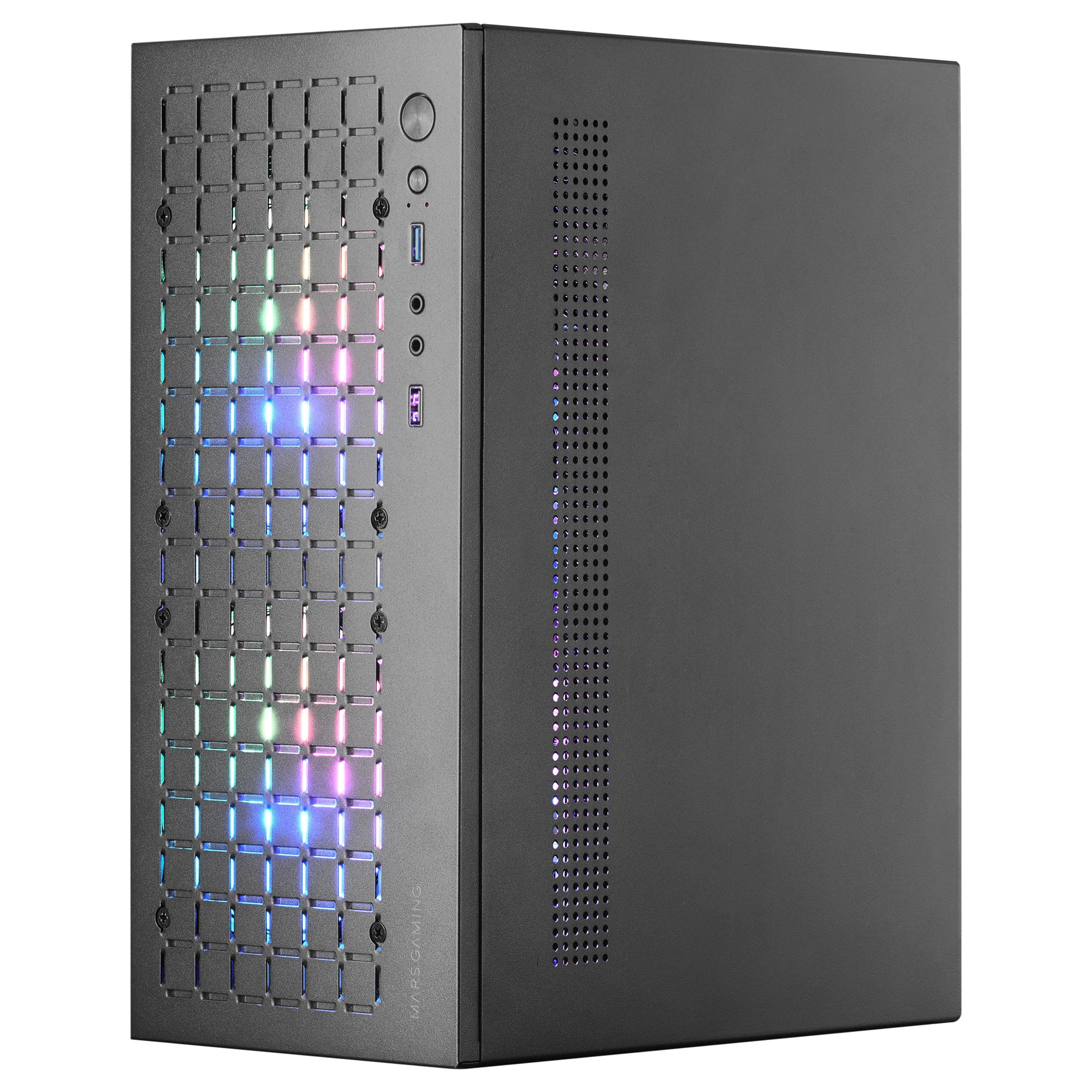 Mars Gaming MC-CORE, Caja Gaming Compacta MicroATX, Diseño Frontal Metal-Mesh, Ventana Lateral Completa, 2X Ventiladores FRGB 120mm - Imagen 4