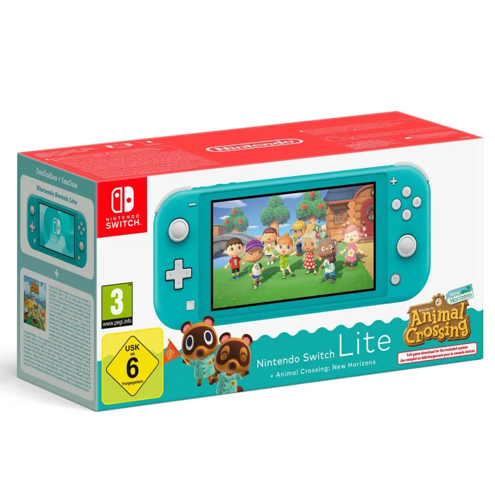 CONSOLA NINTENDO SWITCH LITE + ANIMAL CROSSING NEW HORIZONS 