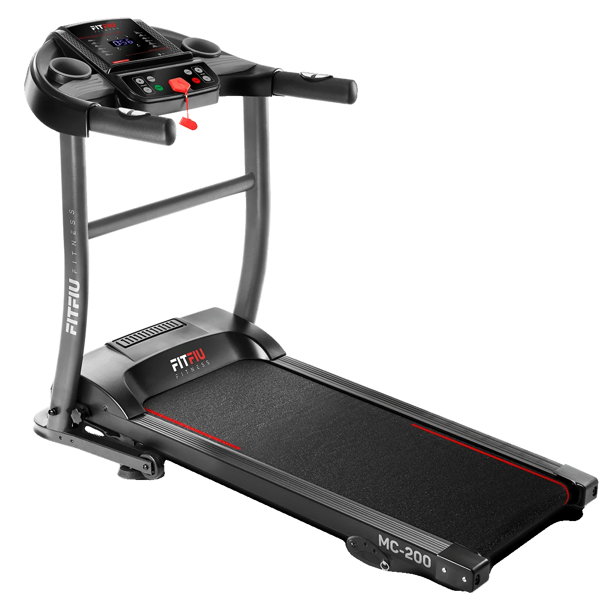 FITFIU Fitness MC-200 - Tapis roulant con inclinazione, pieghevole, ultracompatto e silenzioso, schermo LCD con 12 programmi, Walker con cardiofrequenzimetro, per casa/ufficio