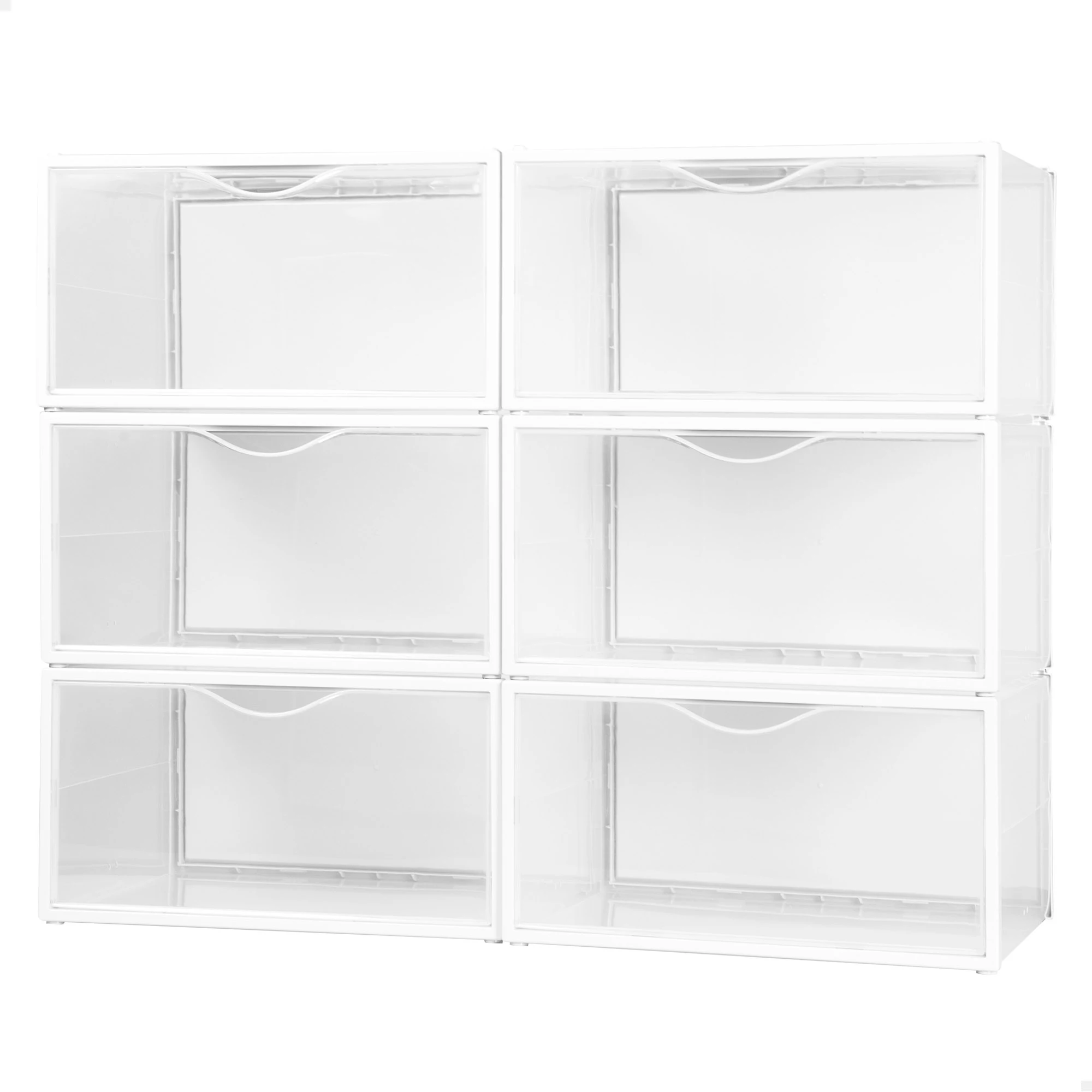 Max Home Stacking and Anti-Roll Shoe Storage Boxes for Home, Plastic Shoe Boxes, Storage Organizer Set, Plastic Shoe Box, Stackable Shoe Organizer, Transparent Shoe Box