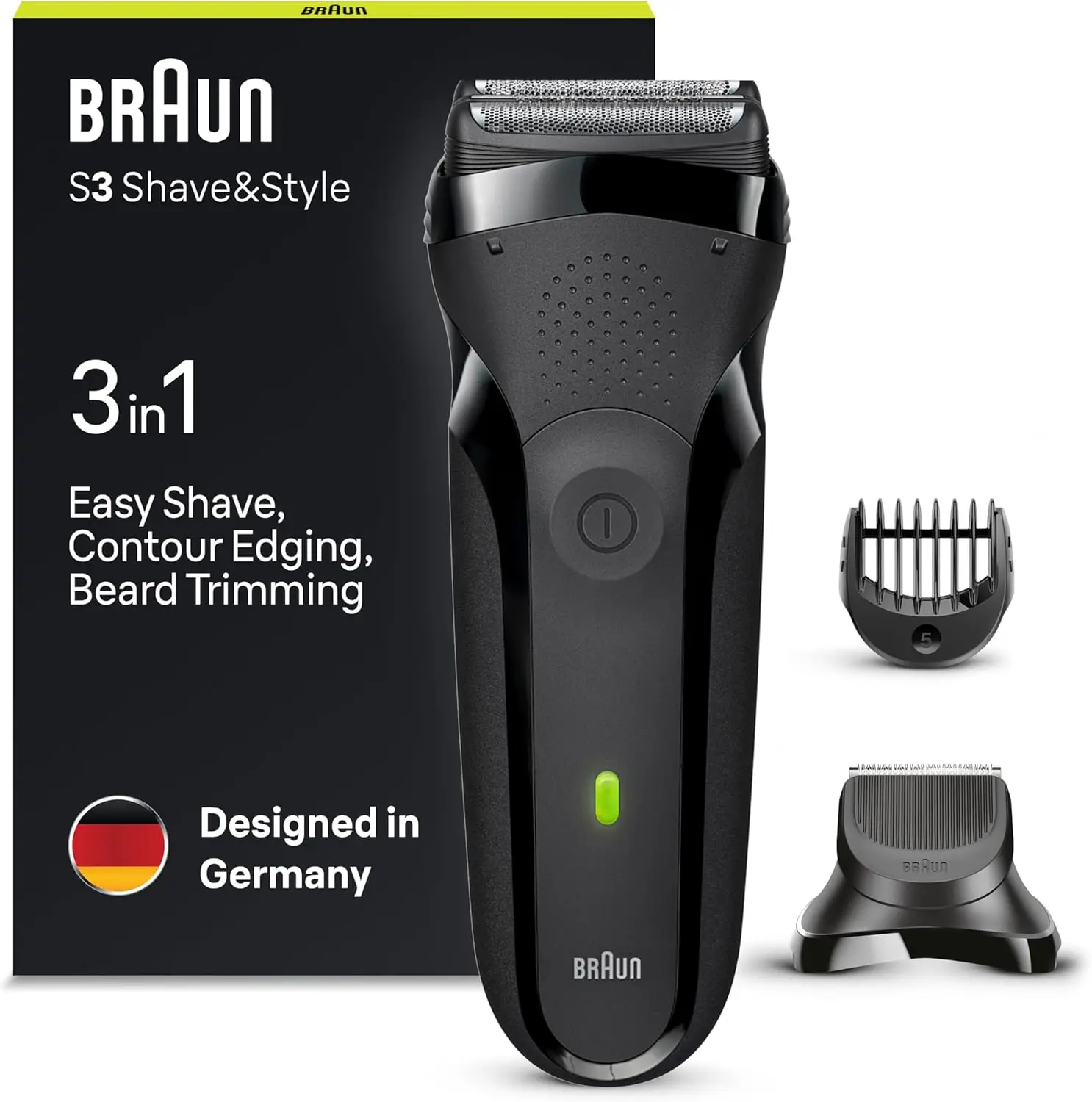 Braun Series 3 300BT - Afeitadora eléctrica 3 en 1, maquinilla para hombre, Producto Europeo con Garantía Oficial.