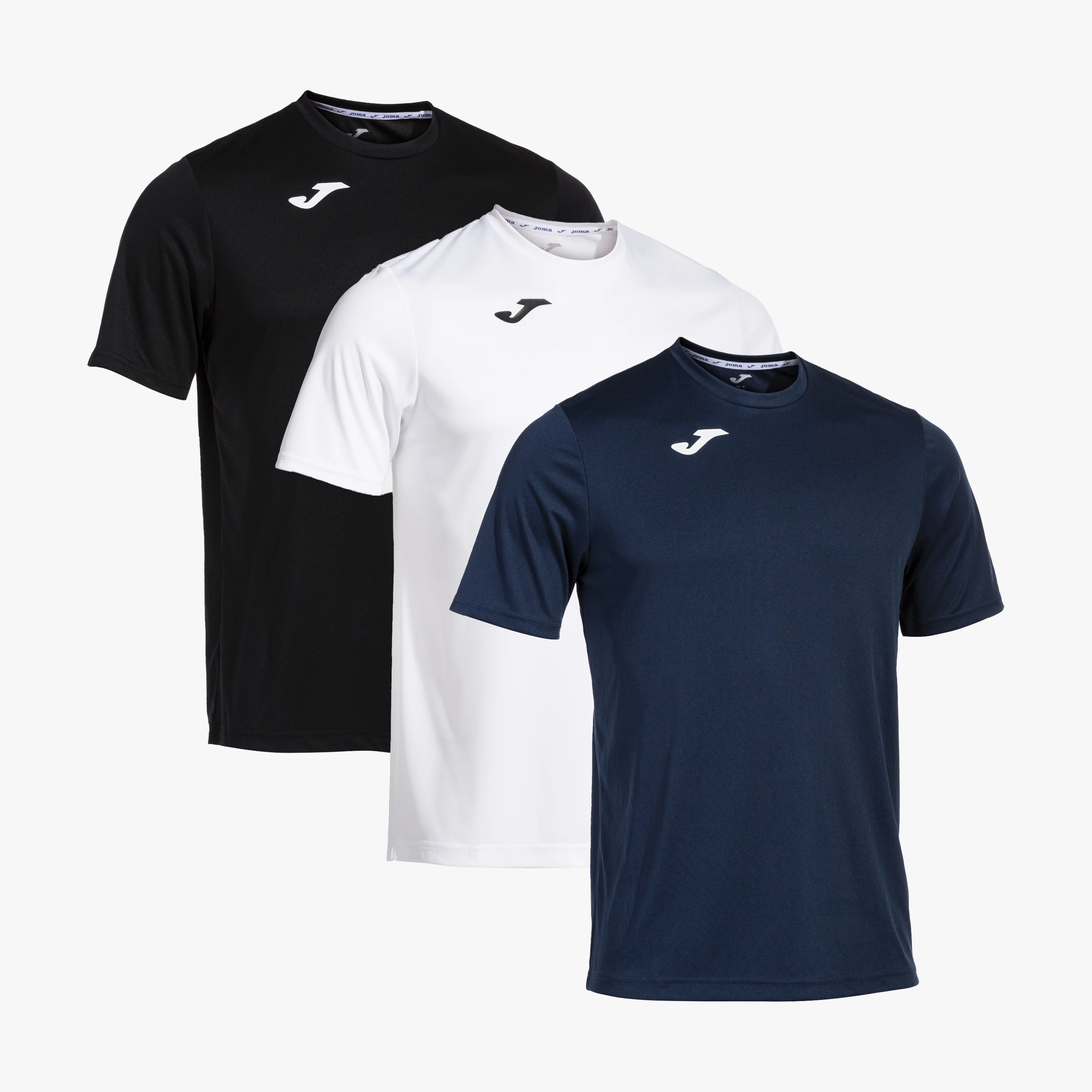 Pack de 3 Camisetas M/C Hombre Joma 100052 Marino_ Blanco y Negro Transpirable