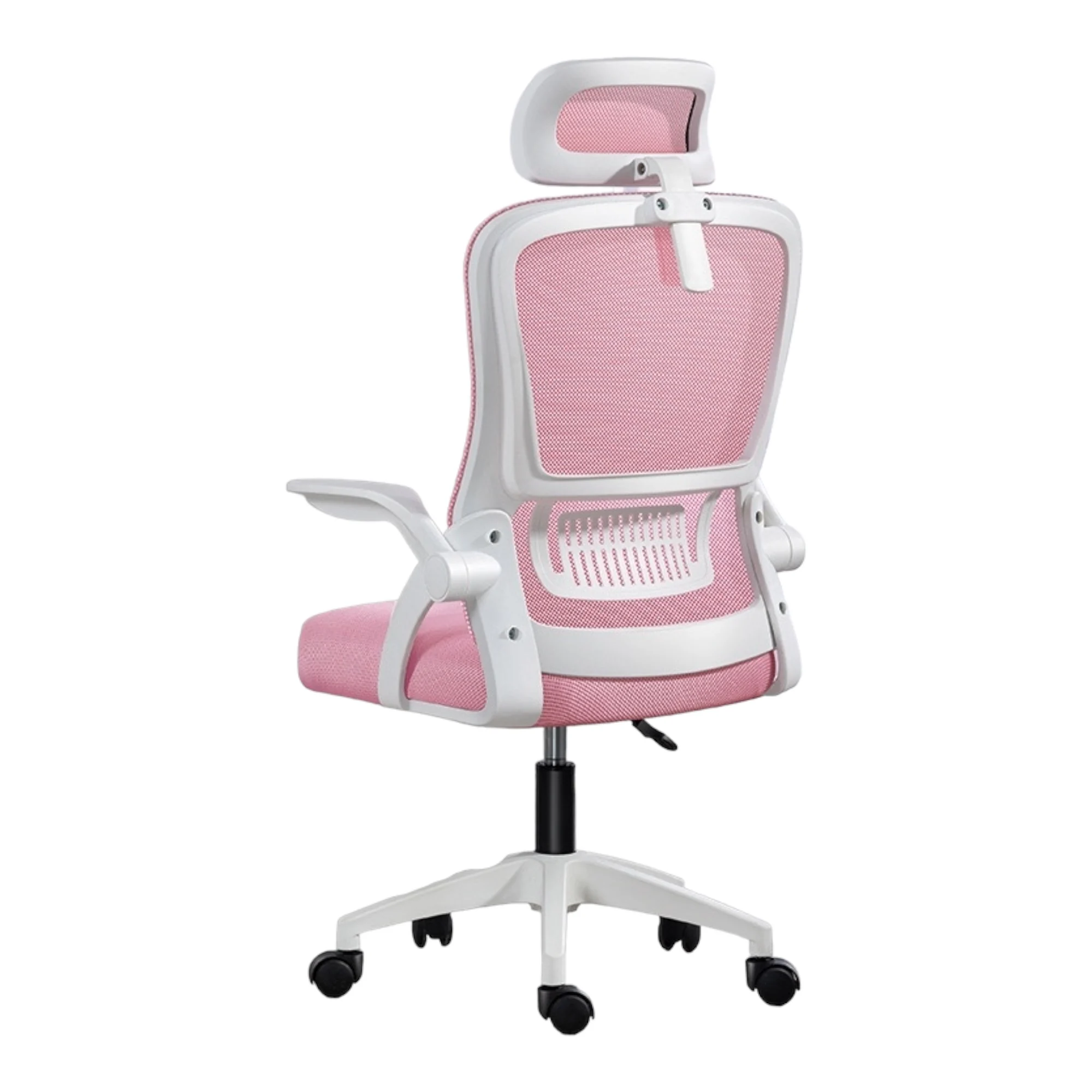 Sedia Ufficio Girevole Velluto Rosa Altezza Regolabile con Rotelle - Comfort Massimo | Leroy Merlin