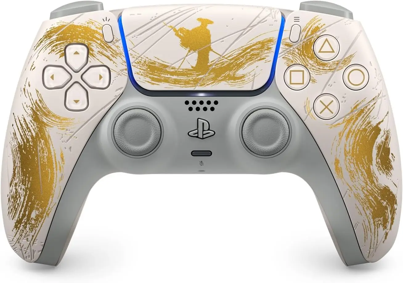 Sony PlayStation 5 Slim Edizione Limitata GOLD Console 1TB con Controller DualSense - SSD ad alta velocità, Gaming 4K a 120fps, include codice download di Ghost of Yōtei e feedback haptico avanzato per un'esperienza di gioco immersiva. - immagine 4