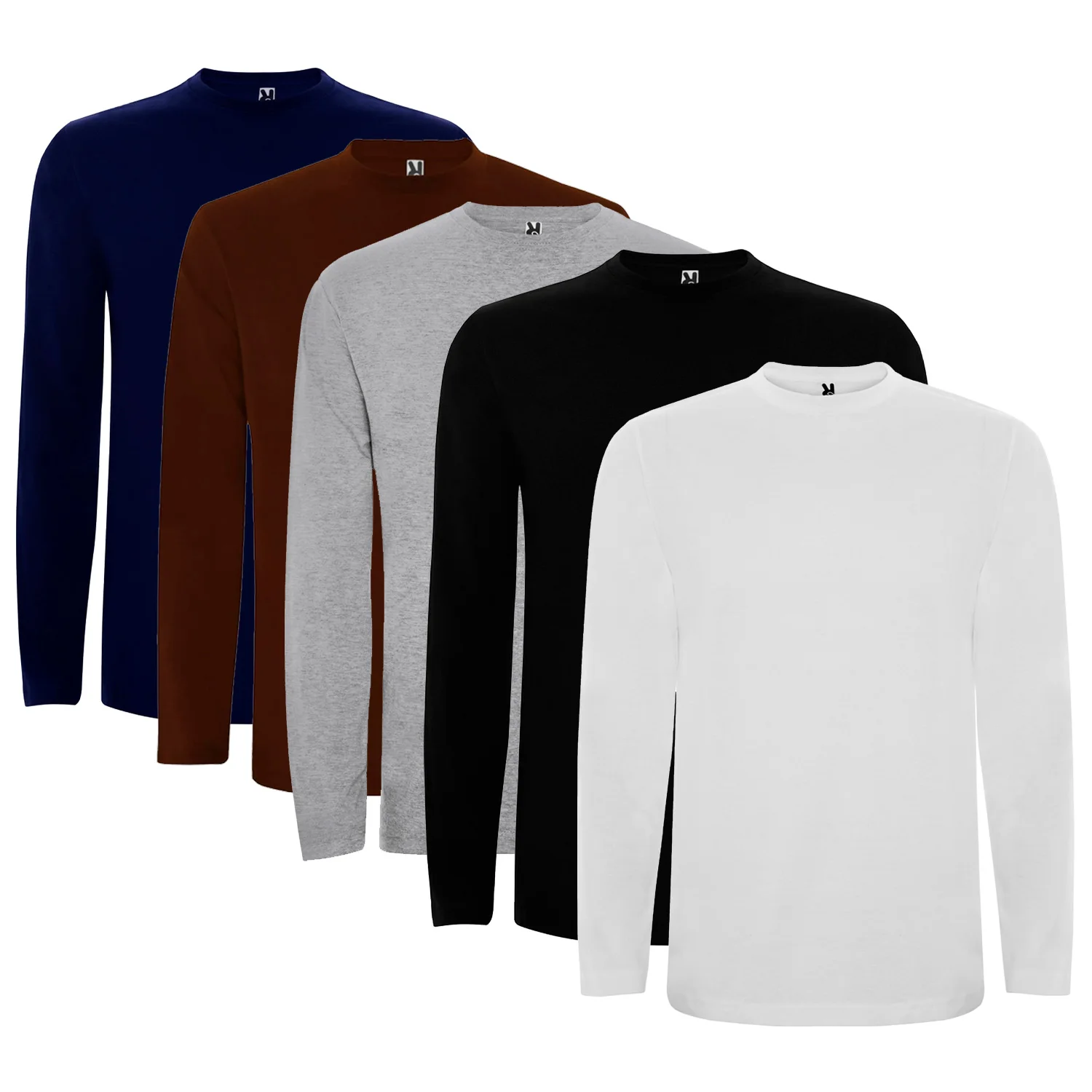 Pack 5 Camisetas Algodón Manga Larga Unisex Roly Extreme | Gramaje 160 g/m² | Camisetas de Manga Larga Unisex | Mujer y Hombre |
