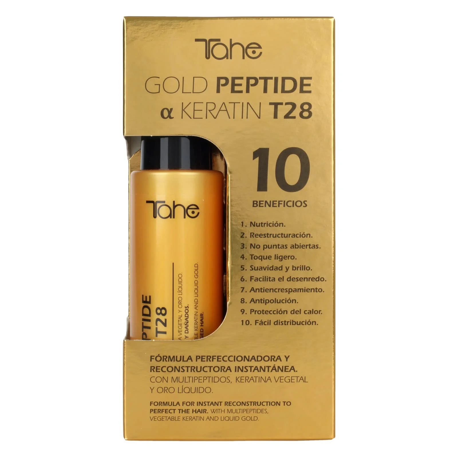 TAHE gold peptide a keratin t28 sérum reconstructor instantáneo