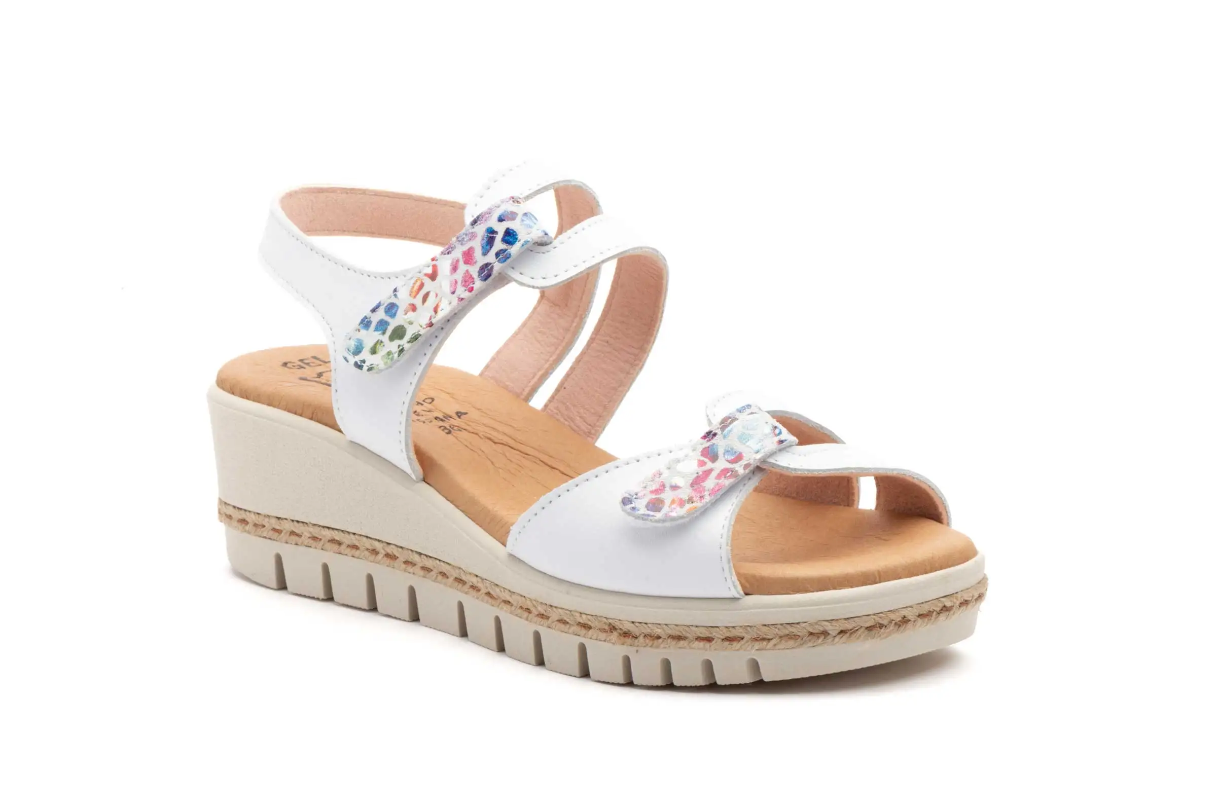 PlatiNum wedge sandals side view