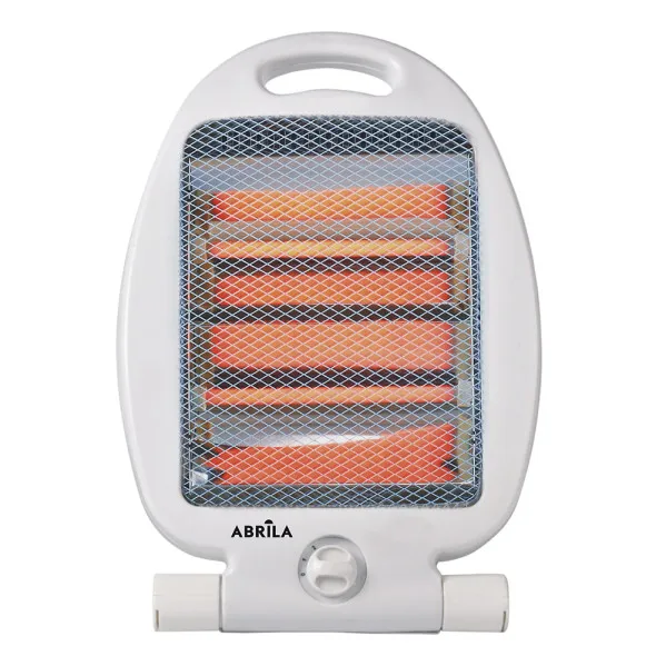 Estufa elect.de cuarzo igneo 800w blanco 2potencias portatil c/asa 2elementos antivuelco 37,5x23,5x16cm