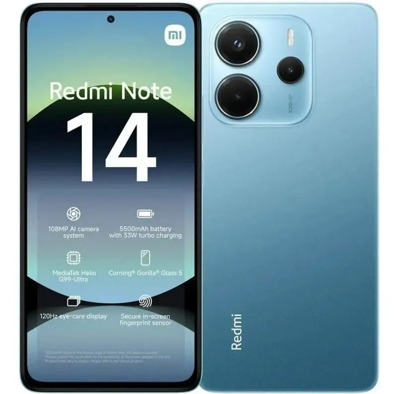 Xiaomi redmi note 14 8gb/256gb color blue or black (new condition) nfc version