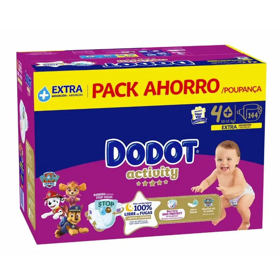 Dodot Activity Extra Pañales Bebé, Tallas: 4+,5+ y 6+. 1