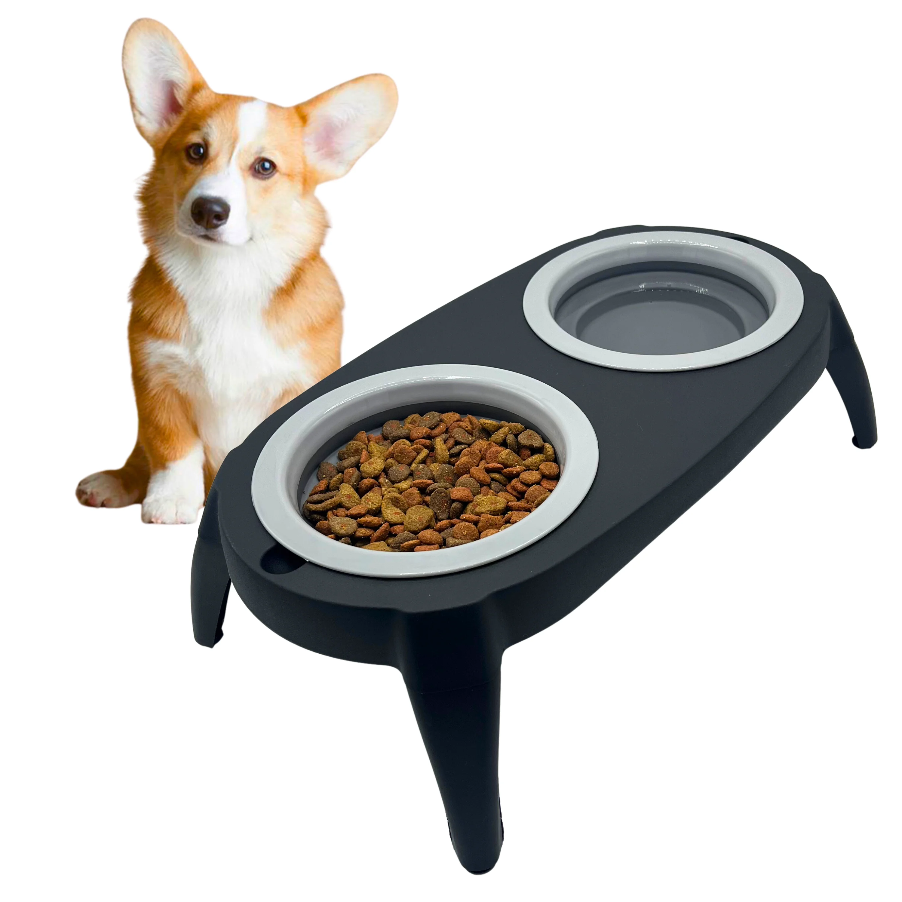 Pawque Cuencos Elevados Para Perros Con Cuenco De Alimentación Lenta