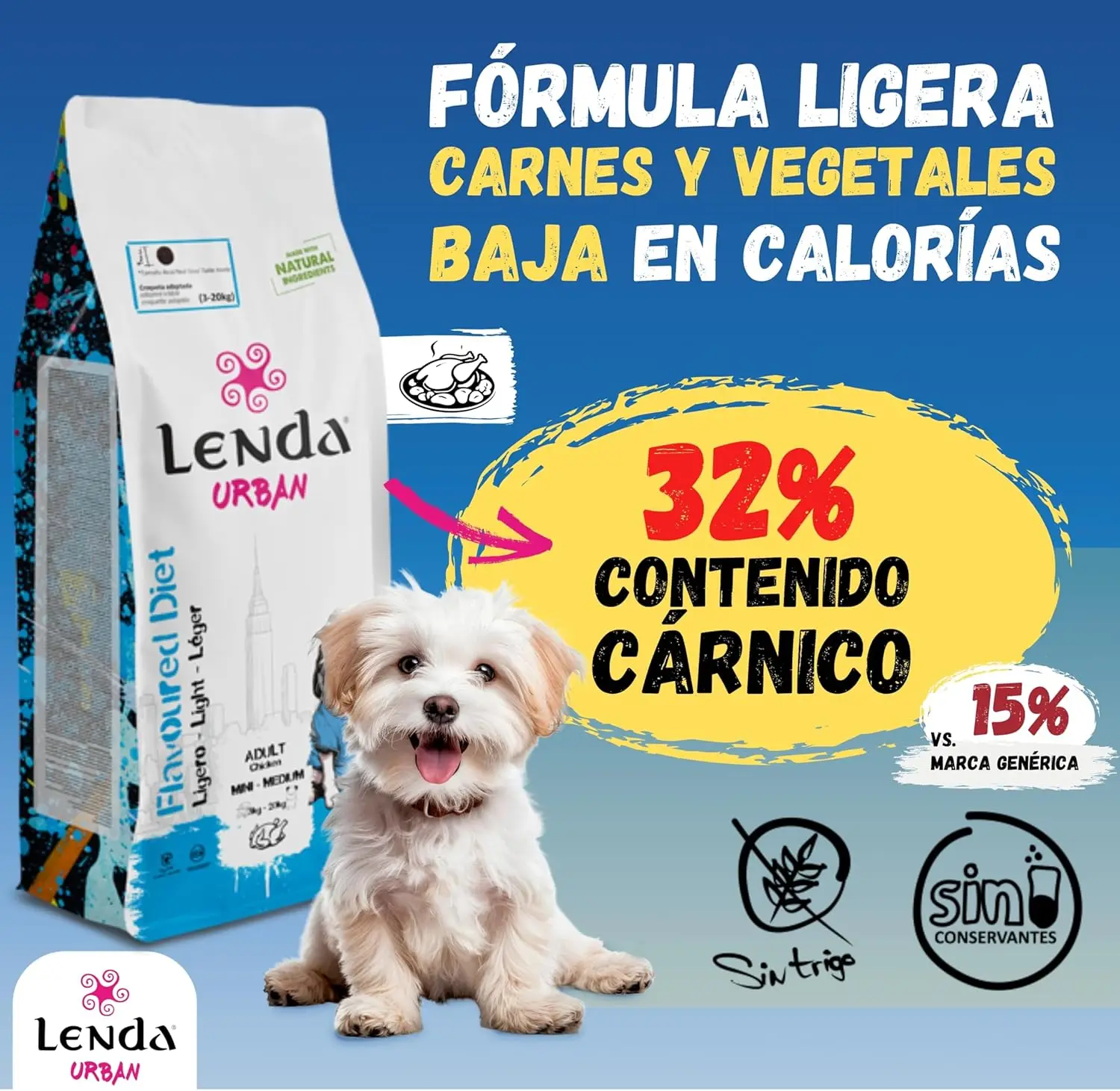 Lenda Urban Light - Cibo Naturale a Basso Contenuto Calorico per Cani di Taglia Mini e Media - immagine 2