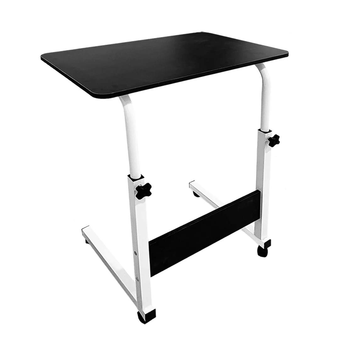 Acomoda Textil - Adjustable Side Table with Wheels for Work and Study, 40x60x65-89 cm, easy to move and install, perfect for living room, bedroom, or kitchen use.