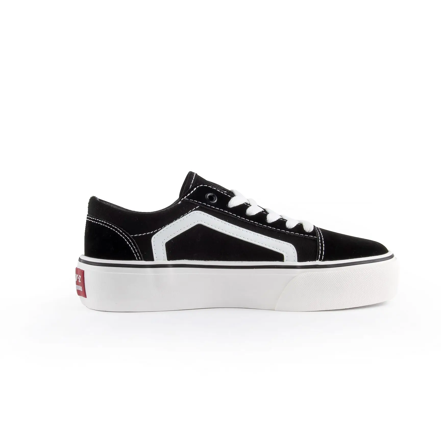 ANDY-Z AZ2001 Black Canvas Sneakers side view