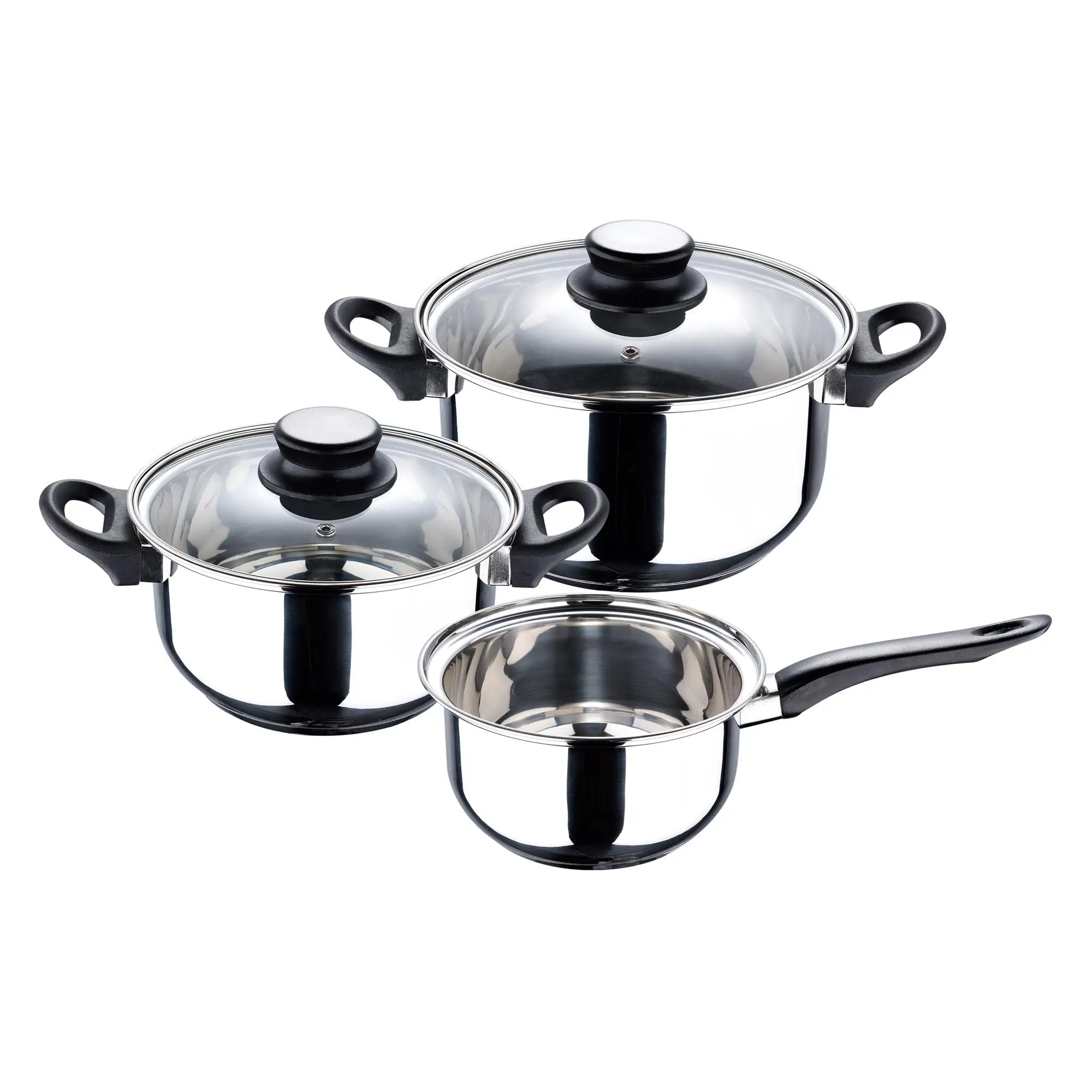 Pentole 5 pezzi SAN IGNACIO palmo in acciaio inossidabile adatto per induzione