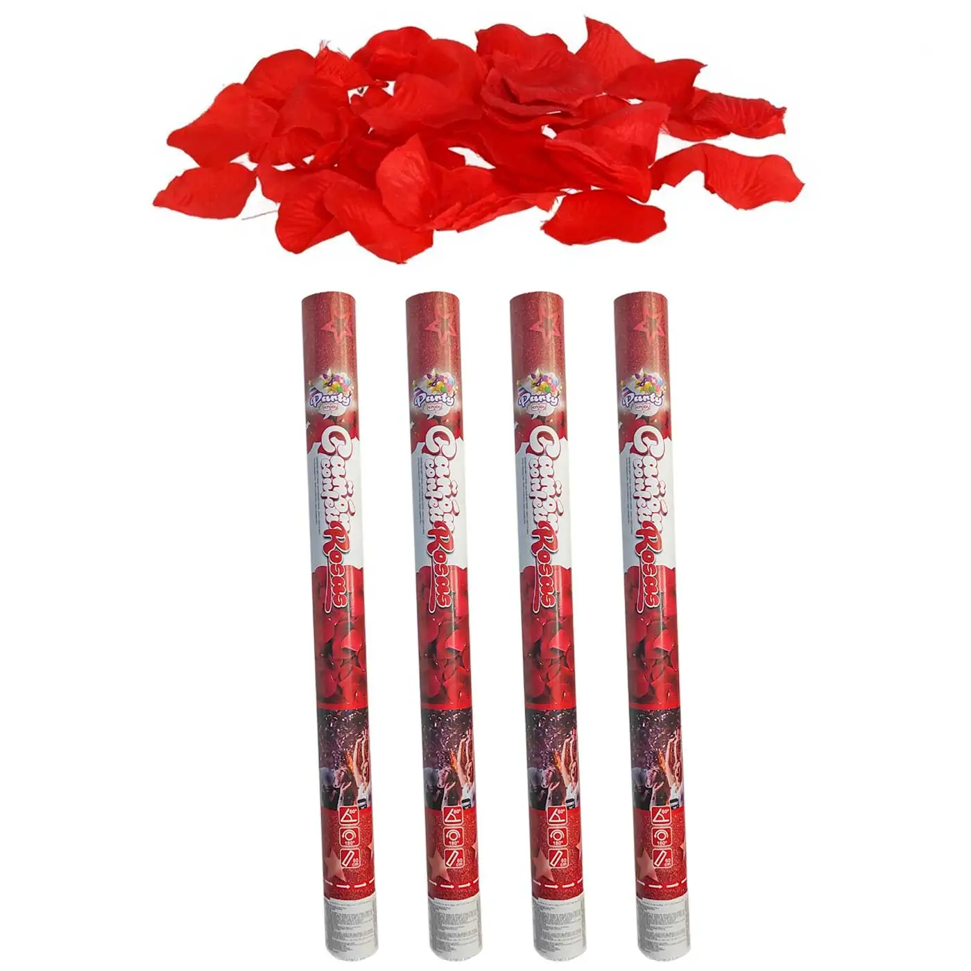 Cañon Confeti Boda Tradineur - Pack De 2 Cañon De Confeti De Aire  Comprimido, Popper, Cracker De Confetti, Cumpleaños, Bodas, Fitas,  Celebracion (trellas Plateadas - 30 Cm) - AliExprs Petardos Pirotecnia, image size:1400x1400